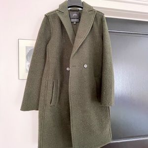 J crew green wool coat